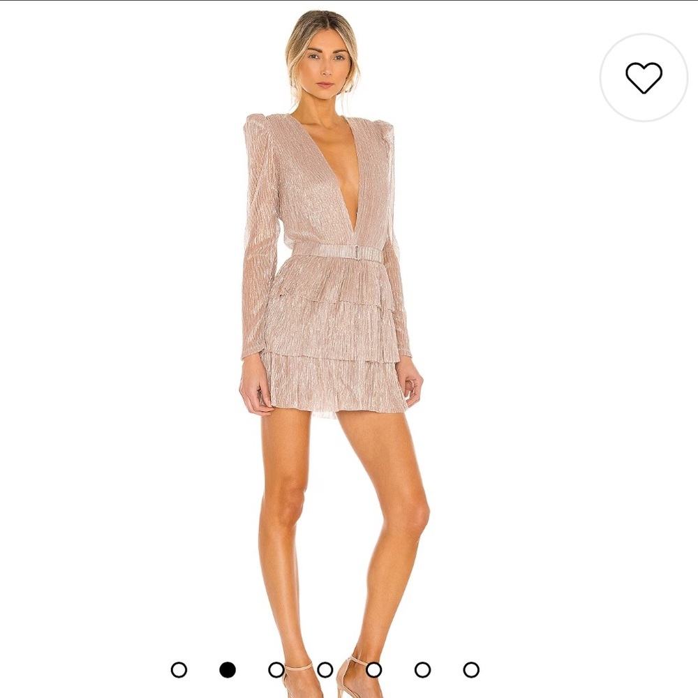 Sabina Musayev Beige Mini Dress